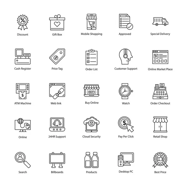 Alışveriş ve ticaret simgeleri