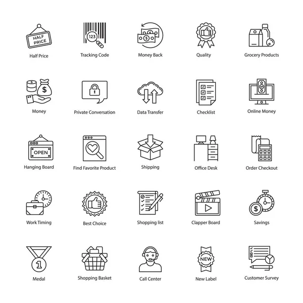 Yenilikçi alışveriş ve ticaret simgeler