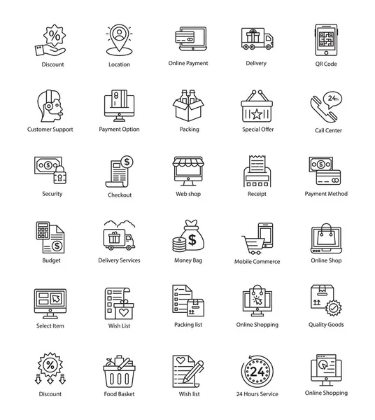 Çekici alışveriş ve ticaret simgeler