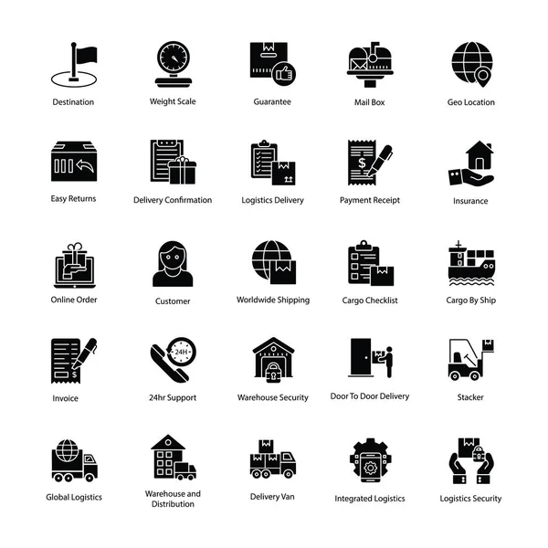 Öncü lojistik teslimat simgeler