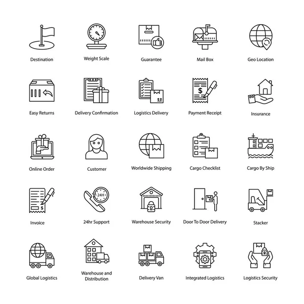 Öncü lojistik teslimat simgeler