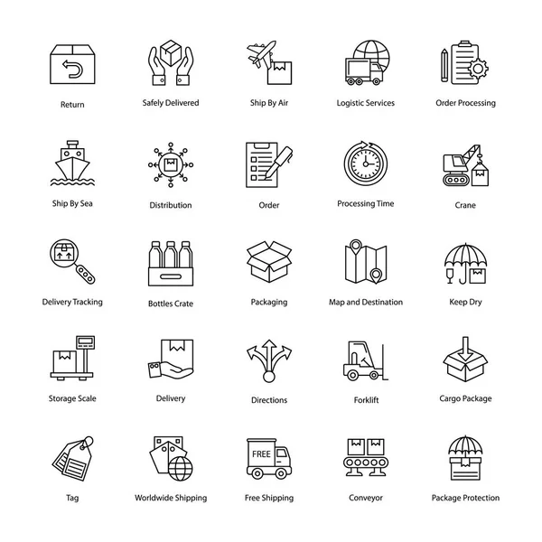 Lojistik teslimat Icons Set 