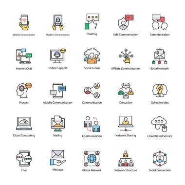 Ağ ve iletişim simgeler kümesi