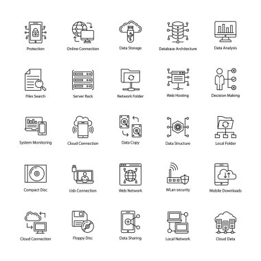 Veri bilim çizgi simgeler