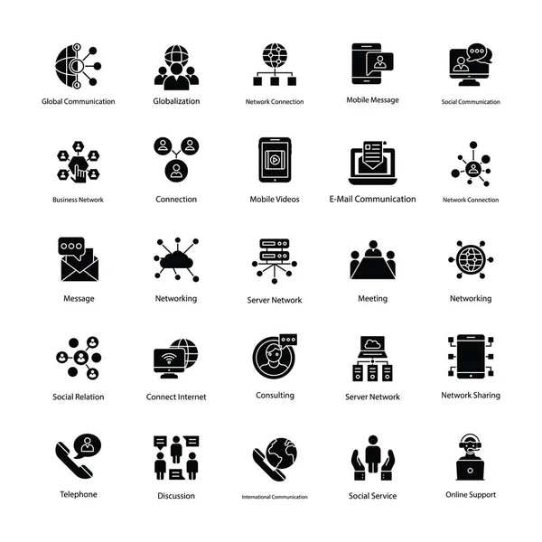 Ağ ve iletişim vektörler kümesi