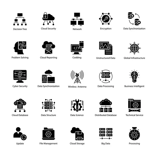 Veri bilim vektör simgeler