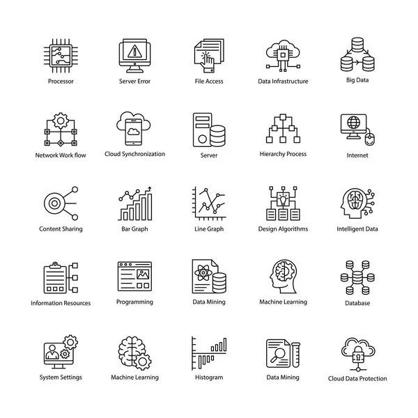 Veri bilim çizgi vektörler kümesi