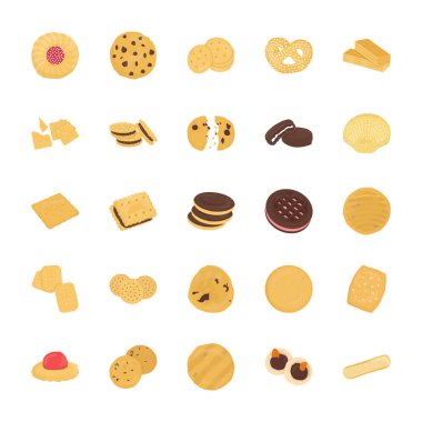 Tanımlama bilgilerini düz Vector Icons Set