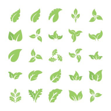 Yaprak vektör Icon Set 