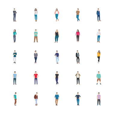 İnsanlar karakter düz vektör