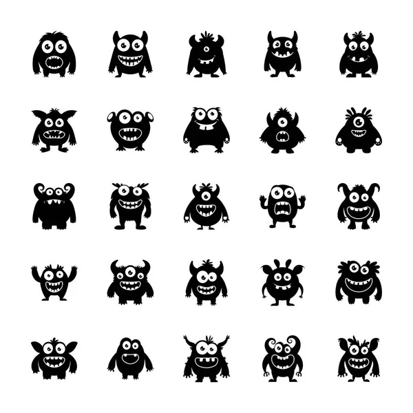 Monstruo Personajes Paquete Conjunto — Archivo Imágenes Vectoriales