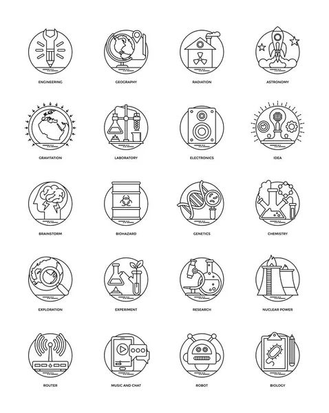 Bilim ve teknoloji hattı vektörler kümesi