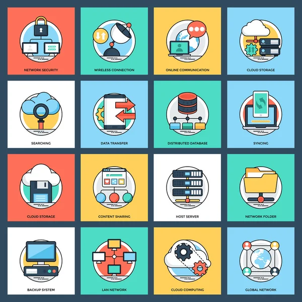 Internet ve ağ simge vektör 