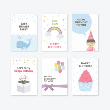 Doğum günü kutlama Icons Set 