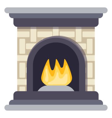 Bir ateş tuğla gölgeli duvar sistemi anlatan şömine Isıtma oda geleneksel bir tarzda çevrili bir odada 