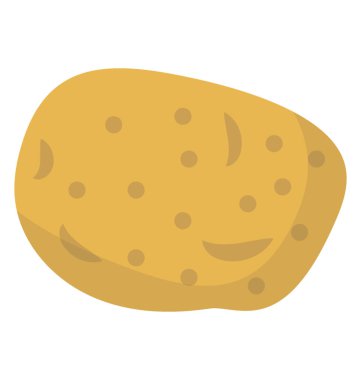 Oval kenar noktalı sebze şeklinde, patates 