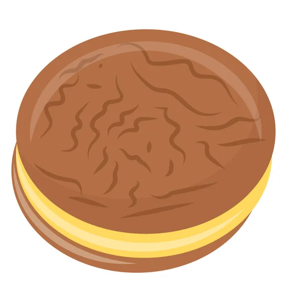 Chocolate Sandwich Cookie Icon — Stock Vector