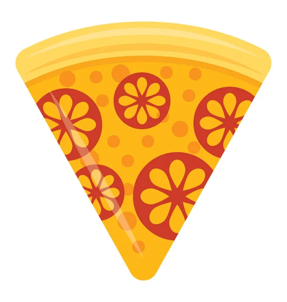 Řezy Trouby Pečené Pikantní Pizza Rajčaty Olivami Pepř Kůrku Pizza — Stockový vektor