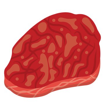Karanlık bir et renkli catted formu, sığır, koyun eti kırmızı et tasvir 