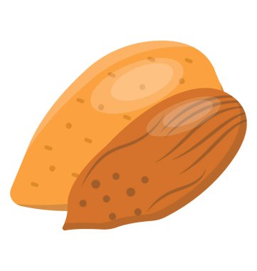 Bir somun sığ kabuk, badem kaplı. yararlı kolesterol kontrolünde 