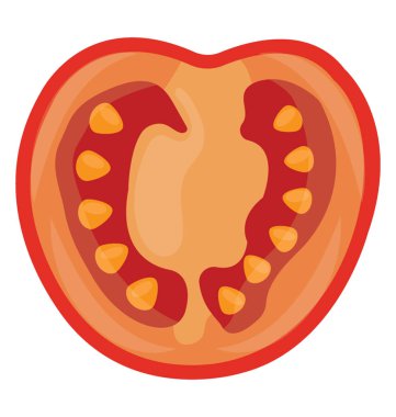 Red and juicy fruit cum vegetable slice, tomato 