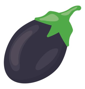 Küçük yeşil bir mor renkli yumurta bitki yaprakları, bringle 