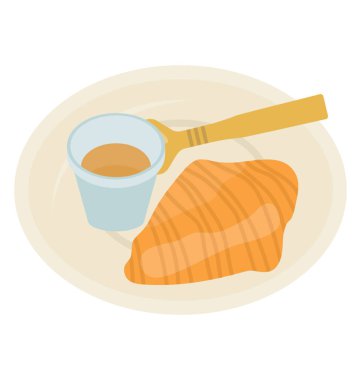 Arı kovanı karikatür ve derin bir kaşık bal simgesini ifade eden 