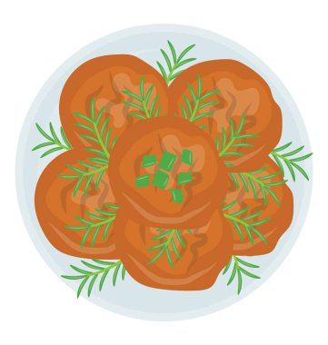 Yuvarlak patates pirzola pirzola için simge yapmak için kullanılır 