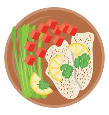 Sağlıklı tavuk salatası malzemeler bir tabak yapmak sağlıklı suşi alad kutsal kişilerin resmi içinde şaşkın 