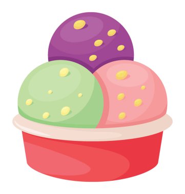 Farklı tatlar dondurma kaşık toz Kupası, sorbe dondurma Kupası  