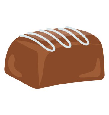 Çikolata kremalı zikzak çizgi ile dolu 