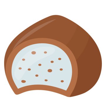 Bir damla çikolata Hindistan cevizi alıntılar ile sahip şekli gibi  