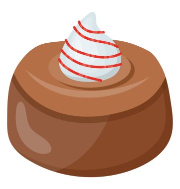 Kenar ve kırmızı çizgiler swirls beyaz Kremalı çikolatalı kek 