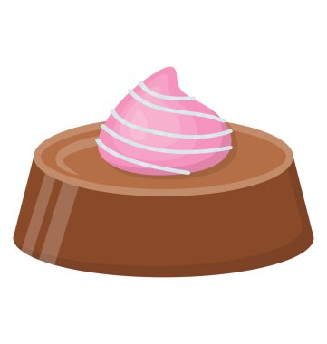 Yuvarlak şekli ve sünger beyaz krem çikolata pandispanya için simge anısına çikolatalı kek 