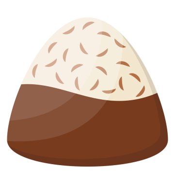 Kahverengi ve beyaz şeker simge çikolata ve Hindistan cevizi gösteren şeker aromalı 