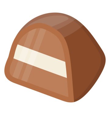 Çikolata ile vanilya krem içinde yarım truffle ısırık 