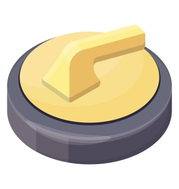 Bir düz simgesi tasarım curling 