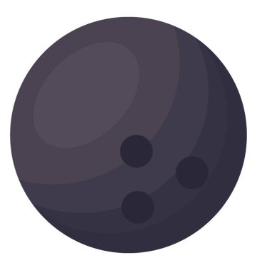 Bir bowling topu düz vektör simgesi 