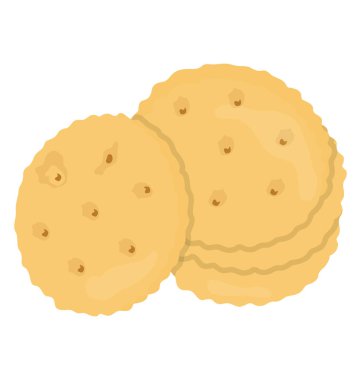 Basit düz simgesi tasarım bir fıstık ezmesi kurabiye