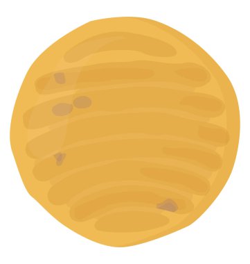 Karamela çerez bir yuvarlak biçim 