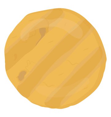 Yuvarlak şekil kahverengi şeker çerez düz simge görüntüsü 