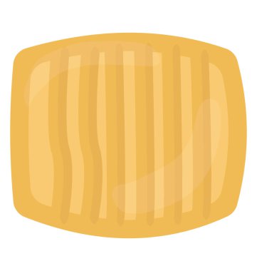 kare şeklinde ya da kurabiye, düz simgesi tasarım kesme 