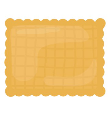 kare şeklinde ya da kurabiye, düz simgesi tasarım kesme 