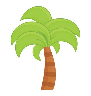Tropical tree with leaves shaped like a hand showing sahara palm tree clipart