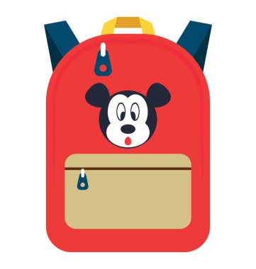 Bir tuval çanta şirin mickey fare ön baskılı