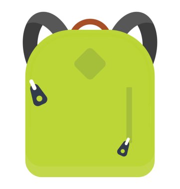 Omuz askıları, el kayışı ve dikey ZIP sırt çantası 