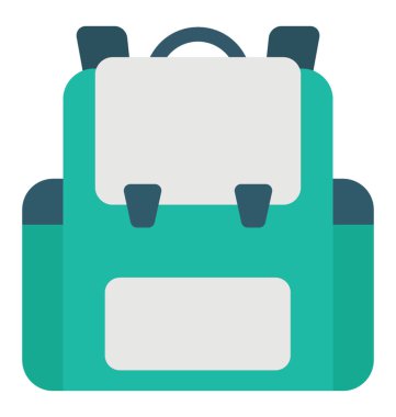 Şekilli torba klipleri gözleri ve cepler olarak gösterilen ağız, şirin çocuklar okul çantası bu çizgi film