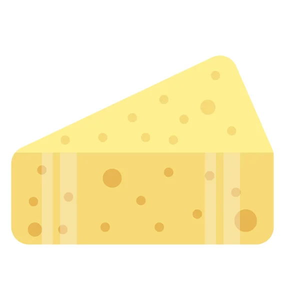 プロセス チーズは食べるため脂肪の豊富なをスライスし 食事の成分として使用されます — ストックベクタ