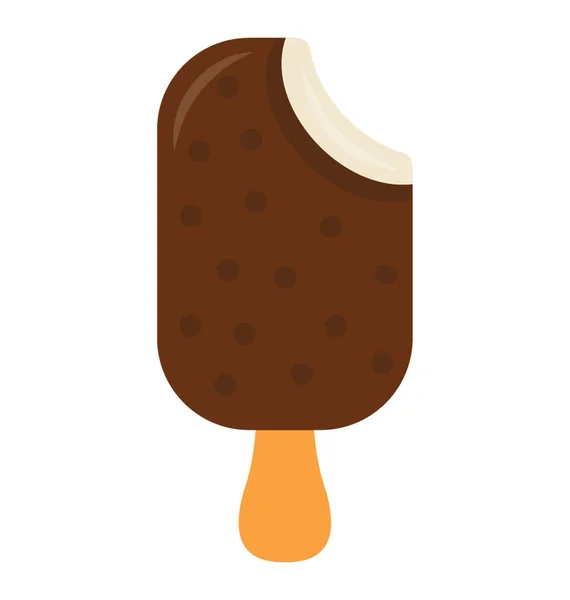 Шоколадное Мороженое Шоколадным Соусом — стоковый вектор