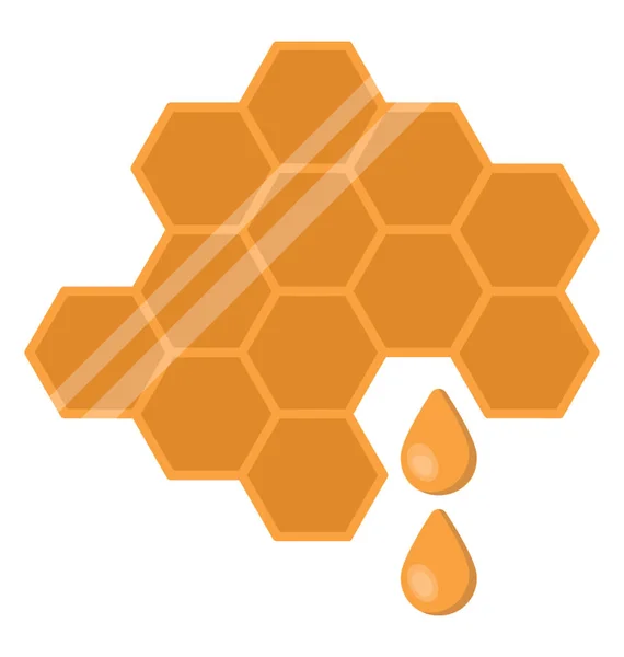 Droplets Thick Liquid Depicting Honey — Stock Vector